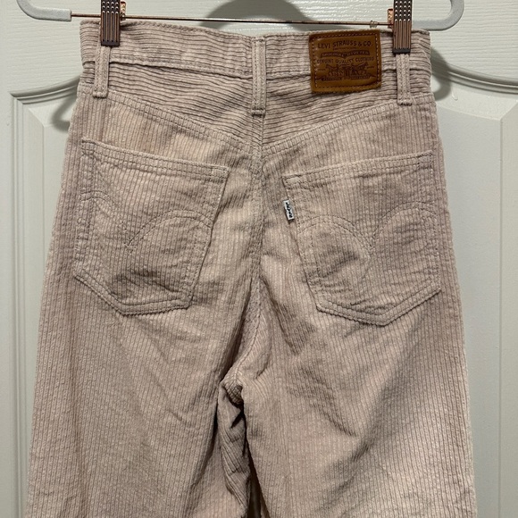 Levi’s Ribcage Straight Ankle High Rise Corduroy Pants in Cream Size 25 - Picture 10 of 12